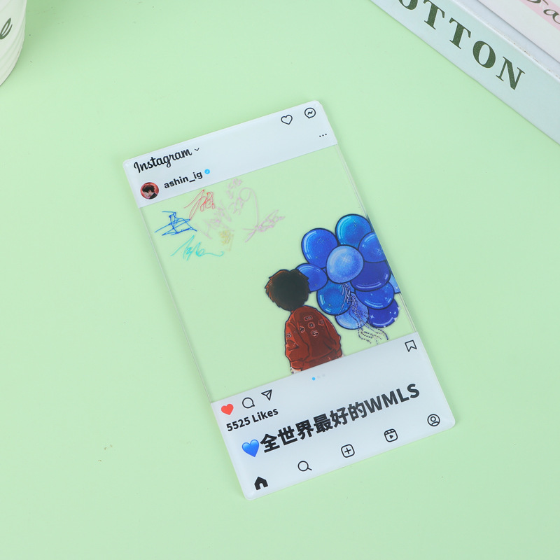 Acrylic spin card performance card animation cartoon character peripheral DIY photo frame creative bookmark photo card