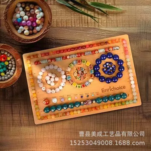 Бамбуковая бисерная тарелка для домашнего туалетного столика