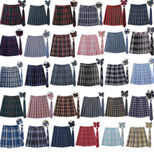 jk制服格子裙学院风百褶裙半身裙高腰百折短裙学生制服盐系夏款