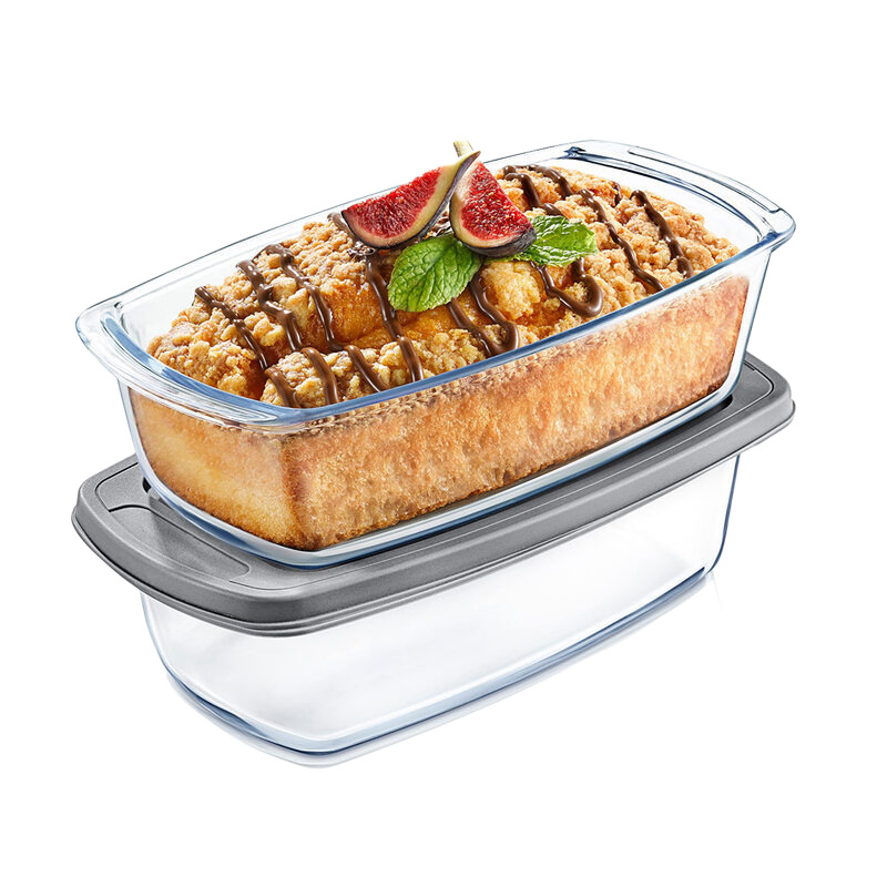 alta borosilicina placa de horno de vidrio resistente al calor horno horno molde de horneado queso plato de arroz plato de tostada pan pastel plato de pescado al vapor
