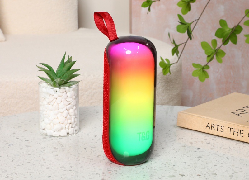 Transfronterizo nuevo TG448 altavoz Bluetooth RGB luz de atmósfera portátil pequeño subwoofer tarjeta de audio Bluetooth