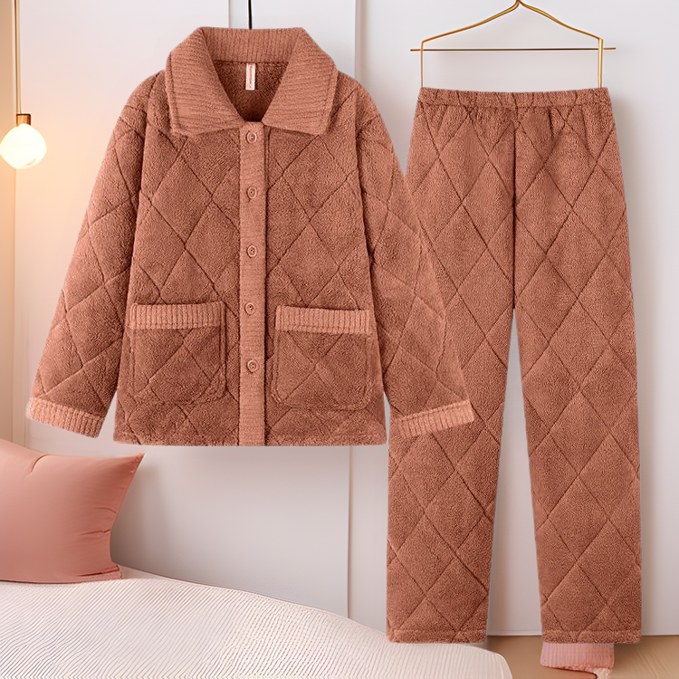 【断码福利】卡通法兰绒珊瑚绒三层夹棉加厚保暖女士开衫睡衣女冬