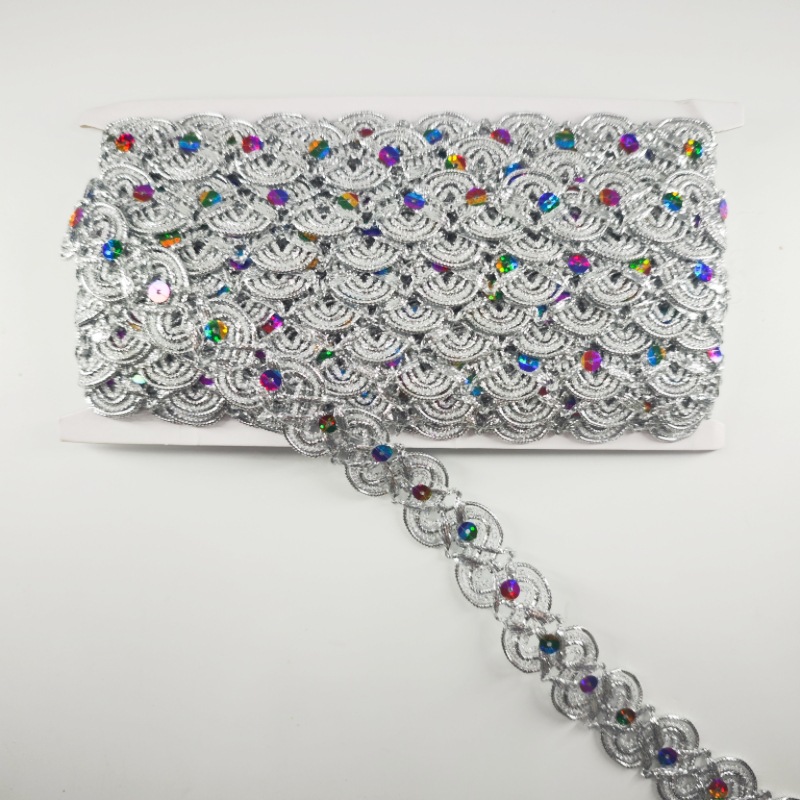 Hojas de colores, pagoda pequeña, lentejuelas, encaje, bricolaje hecho a mano, accesorios de vestuario étnico, accesorios de vestuario de escenario, espiga colgante