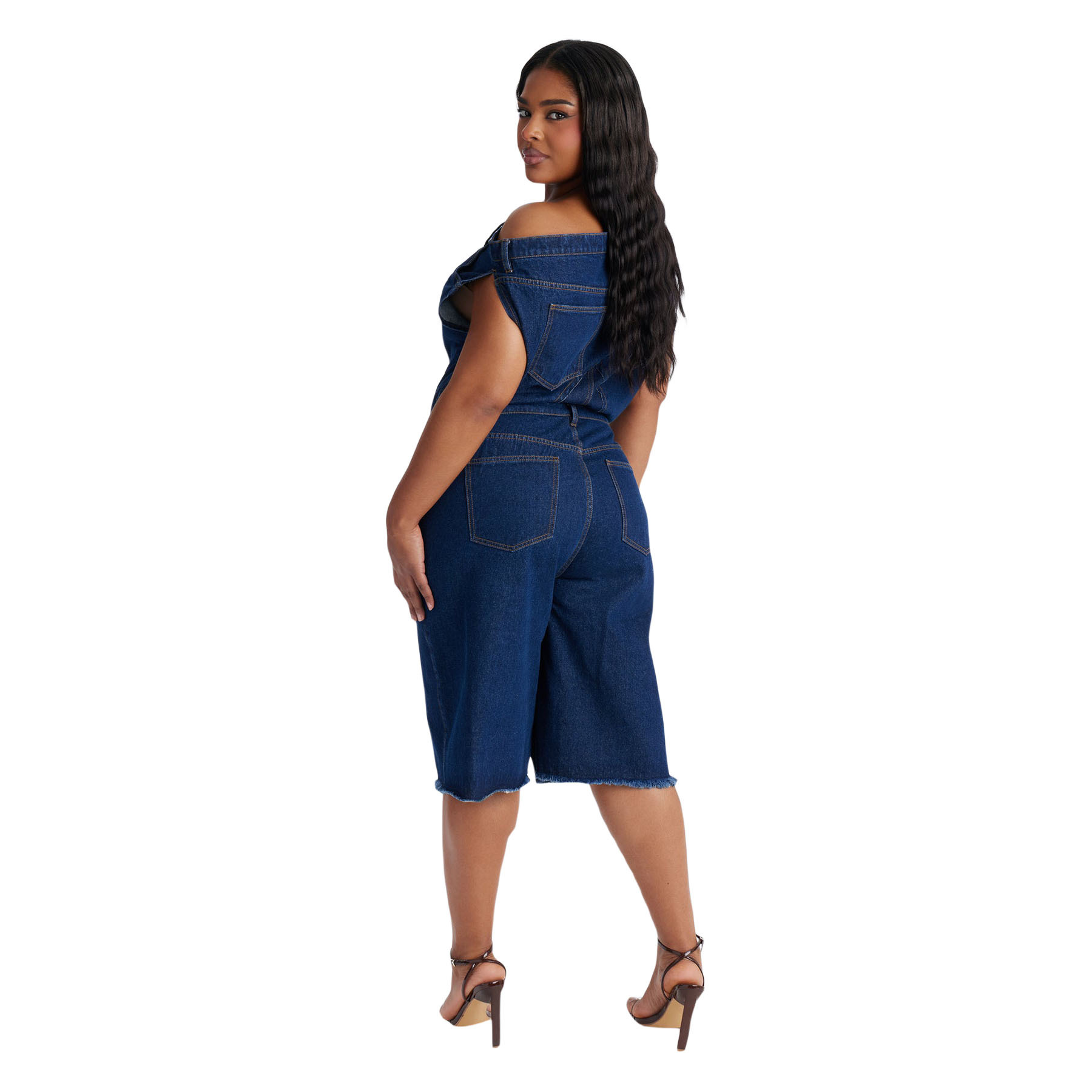 Women's Strapless Off-Shoulder Slim Fit Denim Jumpsuit Casual Fashion American Style New_ecoleips.com
