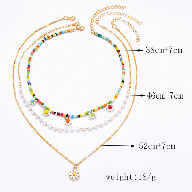 1 Piece Fashion Flower Alloy Plating Women's Layered Necklaces display picture 1