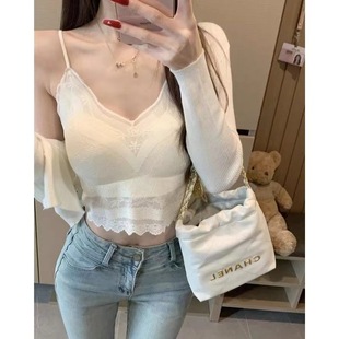 New Style Lace Camisole with Chest Pads and Beautiful Back Design, Short Camisole Top for Women