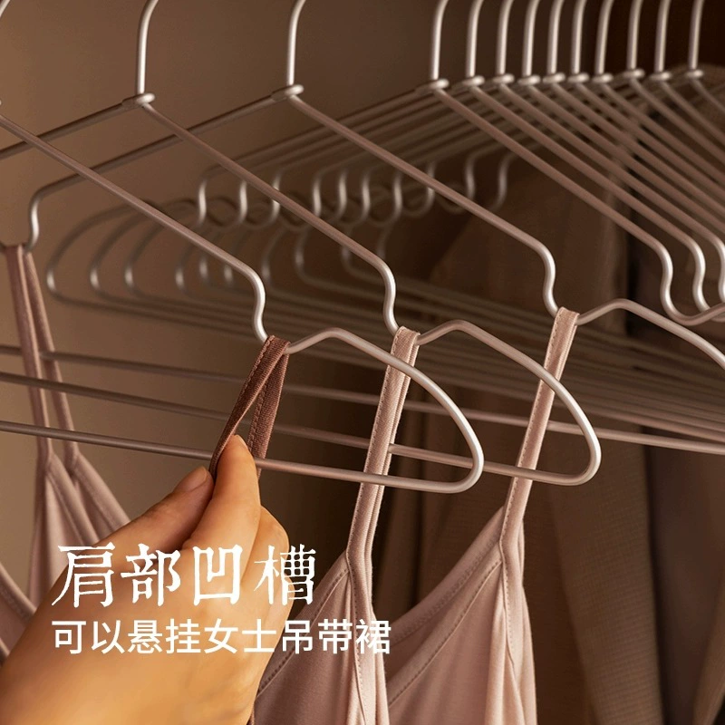Space metal hanger, non-slip storage system, drying rack for home use