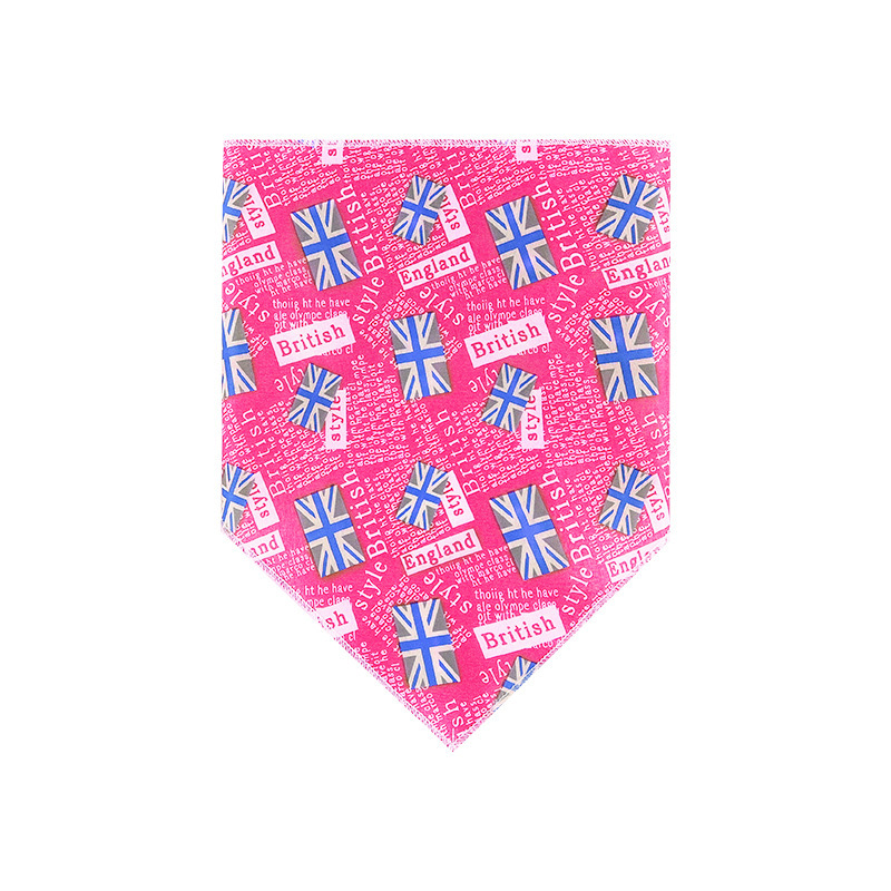 Toalla de saliva de gato transfronterizo forma de bandera nacional toalla de triángulo para mascotas toalla de saliva de perro babero de perro suministros para mascotas al por mayor