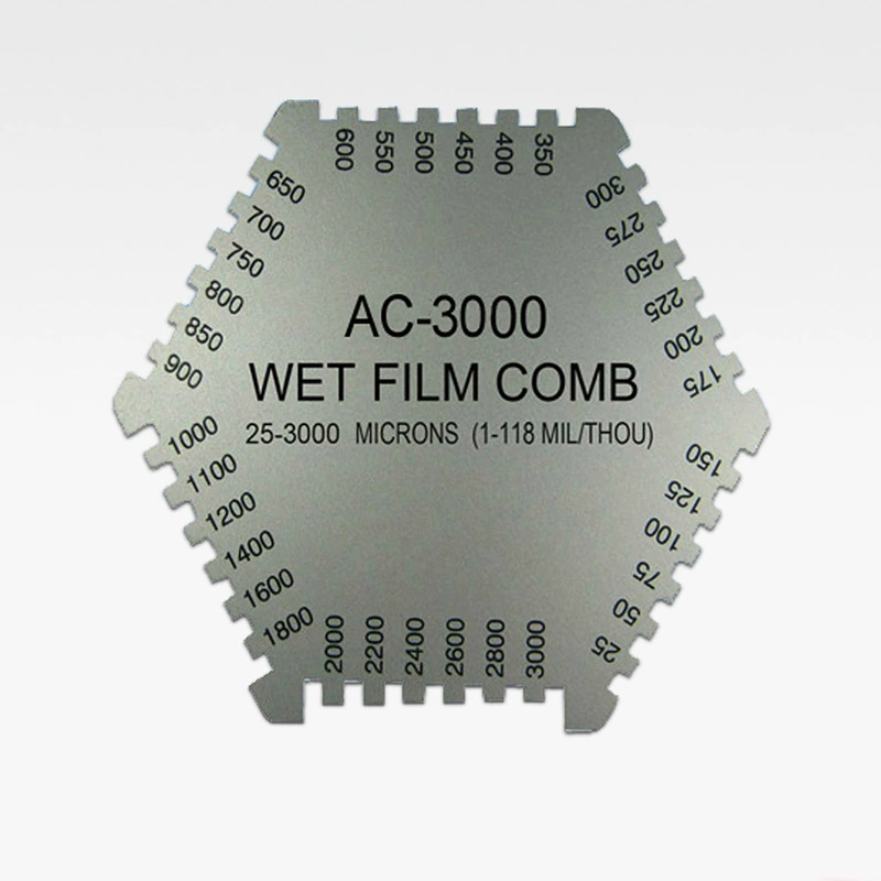 AC-3000 Шестиугольная расческа для влажной пленки, измеритель толщины влажной пленки, расческа, измеритель влажной пленки, карта влажной пленки, измеритель толщины влажной пленки
