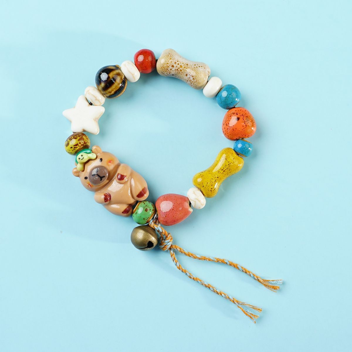 Jingdezhen pulsera de cerámica de verano mujer alta sensación galletas serie de gatos nicho diseño universal pulsera alta sensación