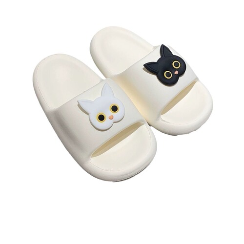 Cat EVA Pudding Thick Sole Slippers for Women - Summer Season New Model, Heel-lifting, Indoor and Outdoor Wear, Anti-slip, Anti-odor, Durable