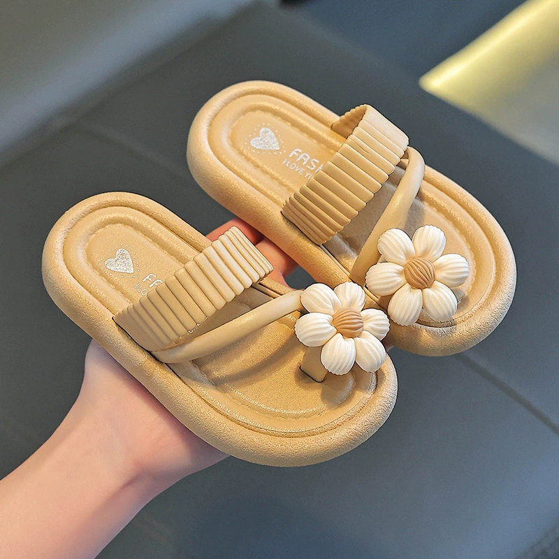 Summer Princess Slippers for Girls, French-Style Sandals, Soft Sole, Sizes 24–36 (14.5–20.5 cm)