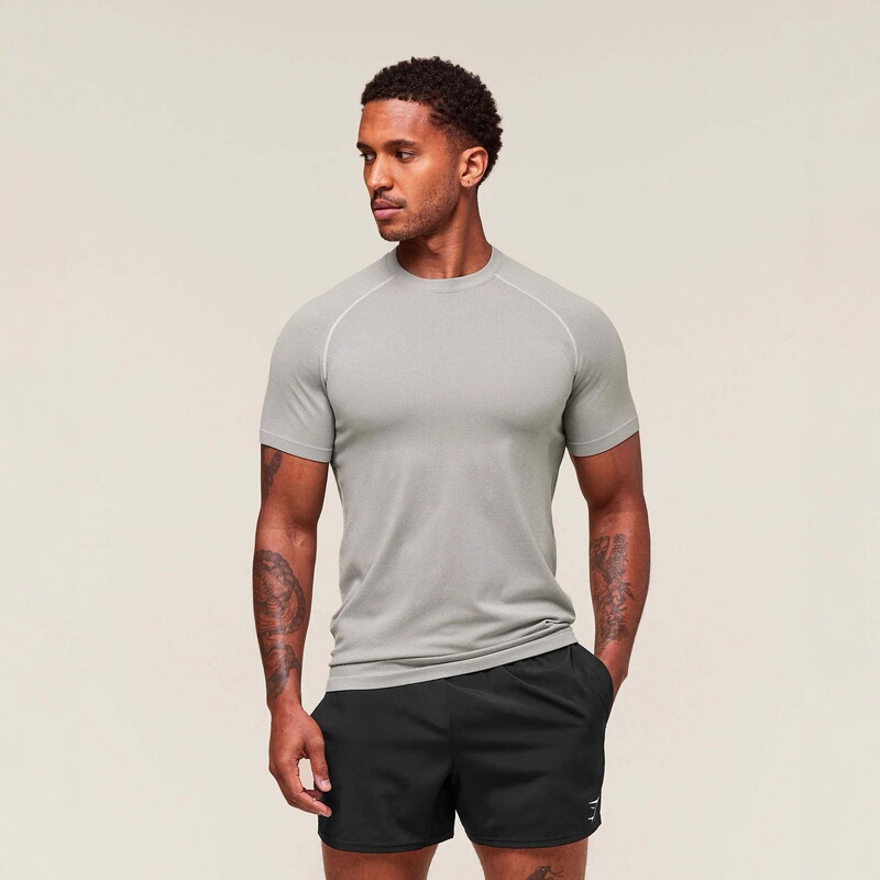 Cross-Border Makeup New Short-Sleeved American Summer Men's Tight T-Shirt Jogger Sports Fitness Running Training Speed T-Shirt