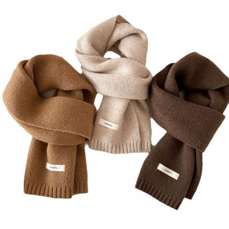 Winter keep warm knitted universal scarf, Korean style