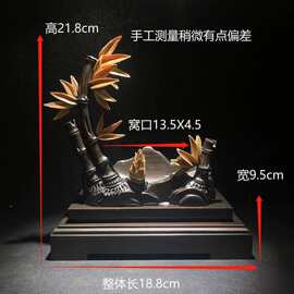 奇石客厅书房居家装饰品3d模型摆件底座大气高密度树脂