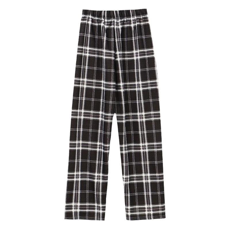 Трансграничные широкие брюки в клетку с флисовой подкладкой для внешней торговли, женские свободные стройнящие зимние утепленные брюки из овечьего флиса, повседневные теплые брюки с высокой талией