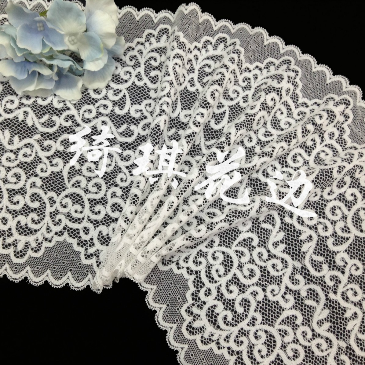 近期新版锦纶优质弹力蕾丝有光宽花边 现货 内衣内裤服装辅料