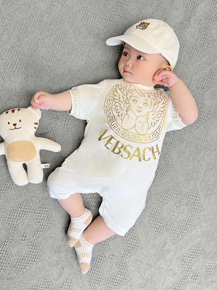 Mono de bebé recién nacido verano algodón fino mameluco de manga corta 0-2 años de edad bebé mameluco pijamas ropa de aire acondicionado