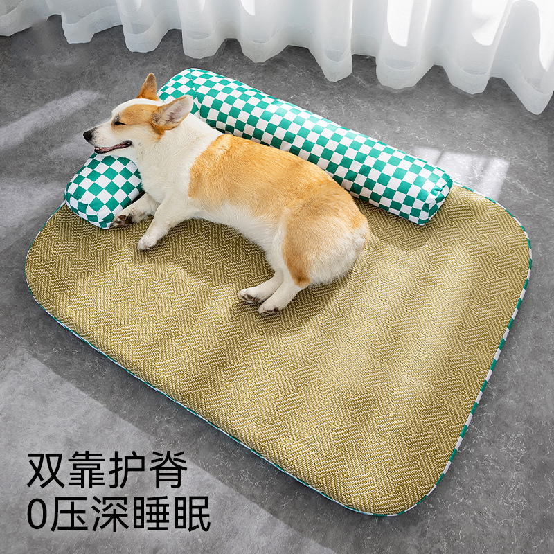 Perro Verano Pequeño y mediano Sofá de perro Tablero de ajedrez en forma de L Nestera Nestera para perros Nestera para gatos Nestera para gatos Nestera para mascotas