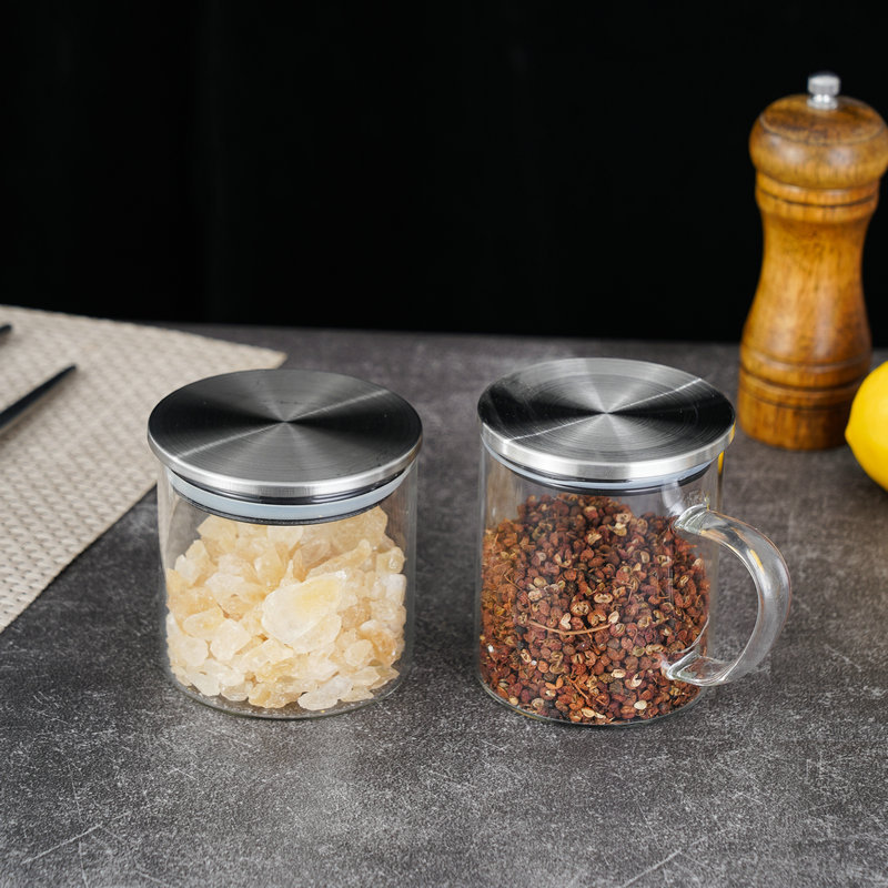 Botella de almacenamiento de tarro de vidrio de calidad alimentaria, botella de embalaje de té de granos de medicina tradicional china, caja de condimentos resistente a altas temperaturas, a prueba de fugas