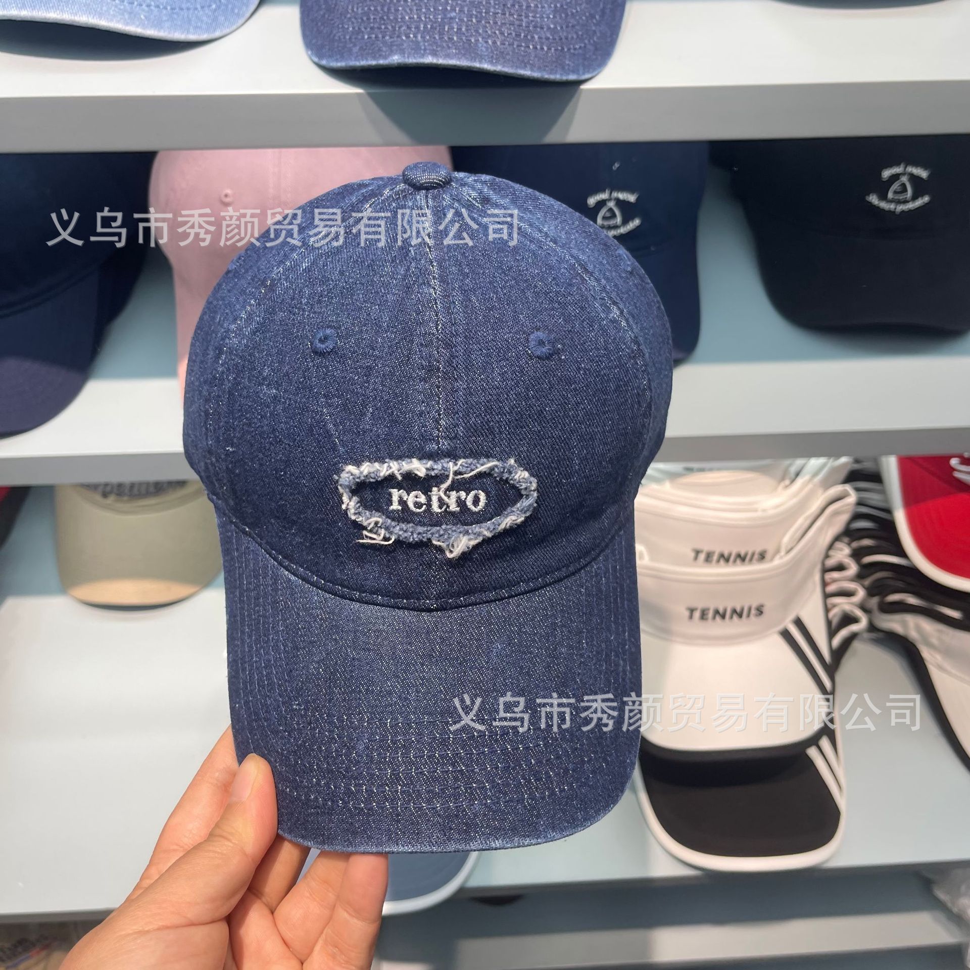 retro denim spring baseball cap