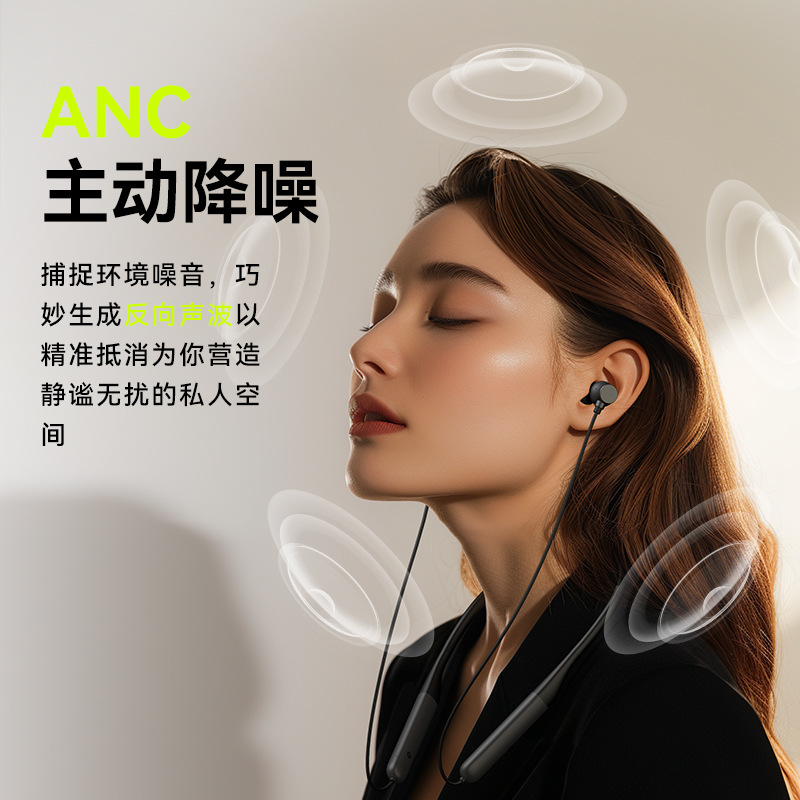 Langston BS21 auriculares de cuello larga duración cómodo y ligero buena calidad de sonido auriculares Bluetooth de absorción impermeable