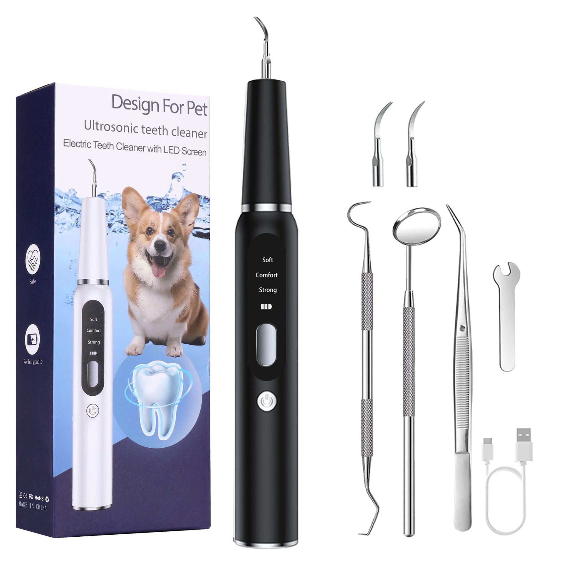Limpiador dental ultrasónico transfronterizo para mascotas Laisen, limpiador dental eléctrico para perros, dispositivo dental de belleza para el hogar, máquina de eliminación de cálculos