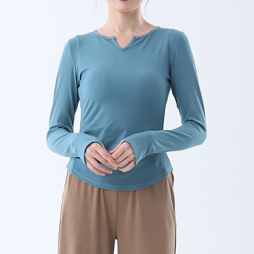Modern dance practice clothing women's long-sleeved finger tops new Chinese dance classical body training dance clothing short-sleeved