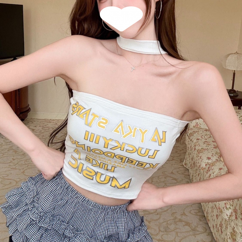 Diseño de tendencia de chicas callejeras delgadas, chaleco de cuello colgante, estilo de alta calidad, nuevo estilo de primavera y verano, mujer retrógrada