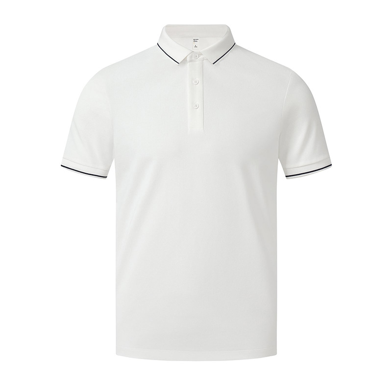 220g 40 algodón de perla de manga corta Polo impresa LOGO ropa de oficina ropa de trabajo ropa de trabajo impresa bordada