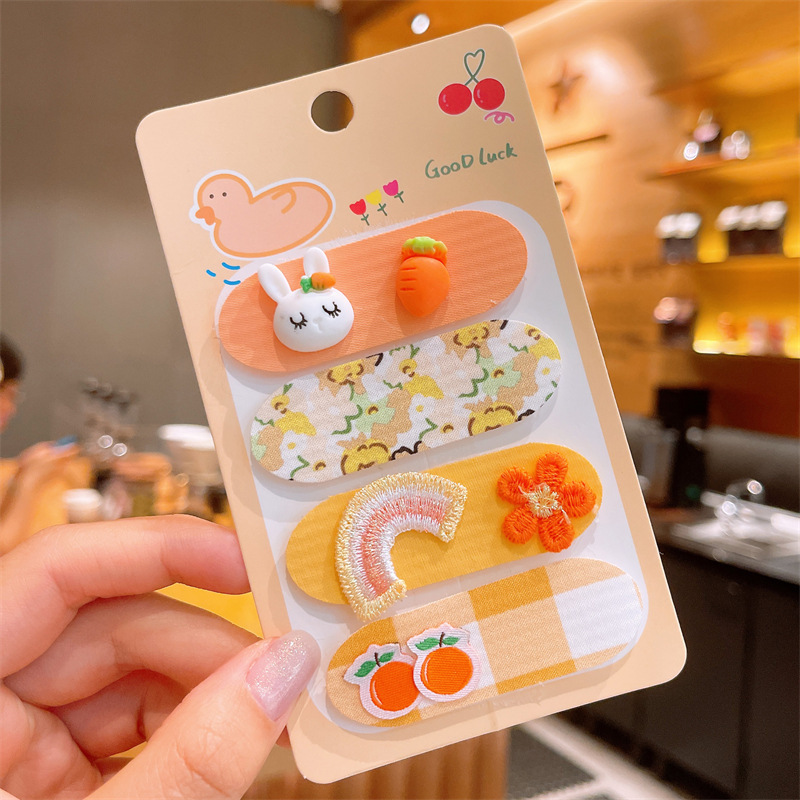Los niños coreanos publican pegatinas mágicas de color caramelo de dibujos animados lindo y simple acabado de cabello roto artefacto Velcro de frutas