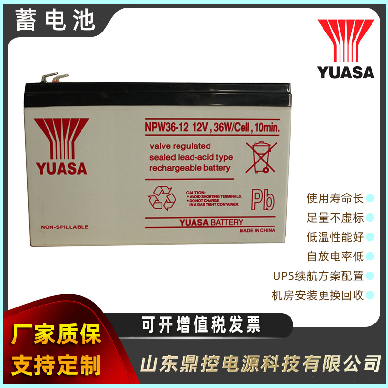 YUASA汤浅NPL38-12阀控式铅酸胶体蓄电池12V38AH宾馆门禁电源安装