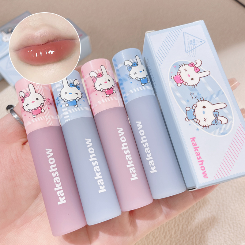 kakashow Toot rabbit Labial glaze Mirror Matte moist Lipstick face without makeup student Parity