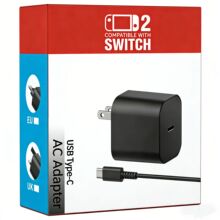 2026新款适用任天堂SWITCH2游戏机电源60W英规日韩投屏充电器主机