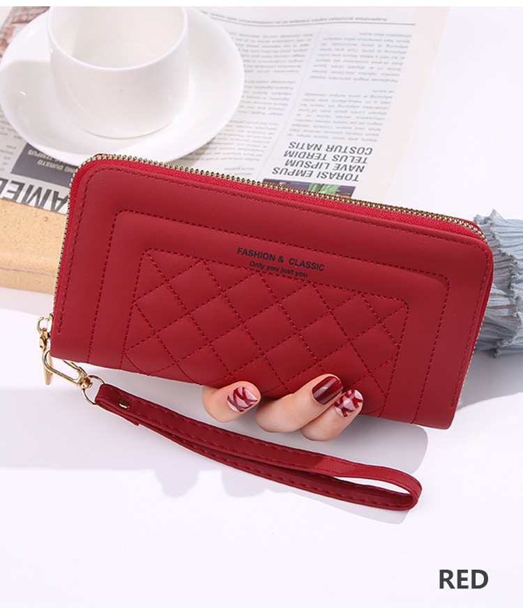 103g Weight pu Lining Material Side Zipper Closure Type Long Wallets Bags Type 1 Piece Quantity Holiday, Banquet, Selfie Occasion pu Material Contrast Binding Function Solid Color Pattern All Seasons Season Women's Gender Sweet Style Square Shape Women's Solid Color Pu Side Zipper Wallets 18