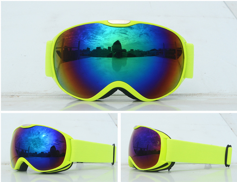 Occhiali da sci unisex per bambini Grandi occhiali sferici Occhiali Cocker/doppio antiappannamento_voghion.com