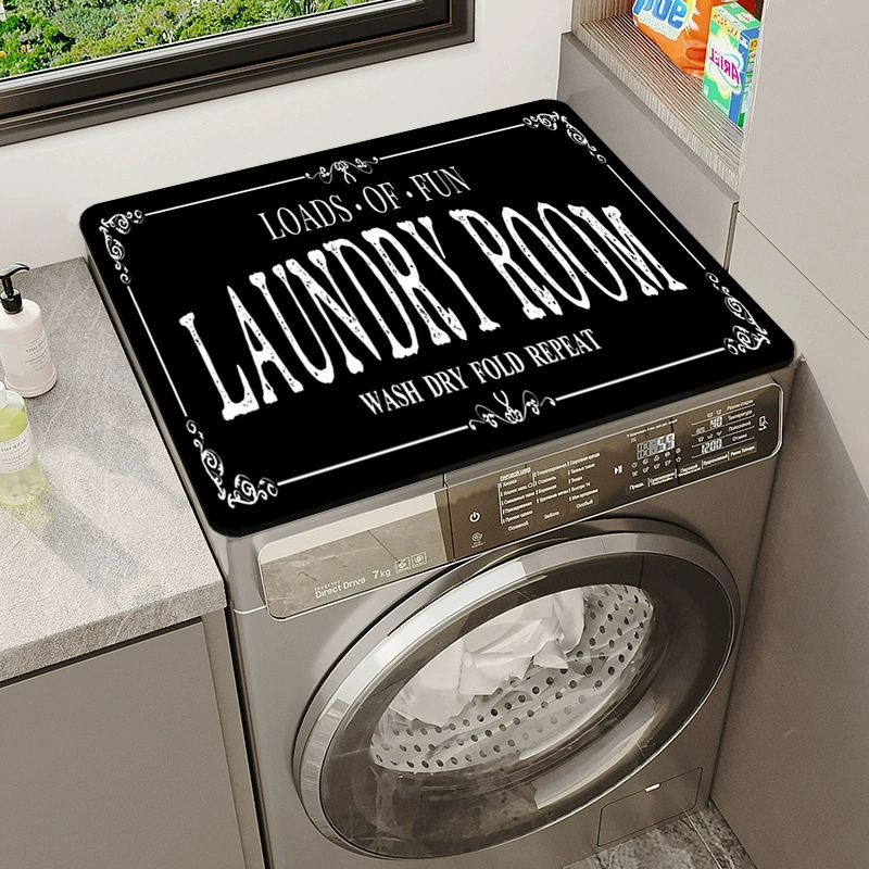 Трансграничная американская ретро-накладка на барабан для стиральной машины, впитывающая нескользящая грязеотталкивающая пылезащитная крышка, хрустальная бархатная резиновая защитная накладка