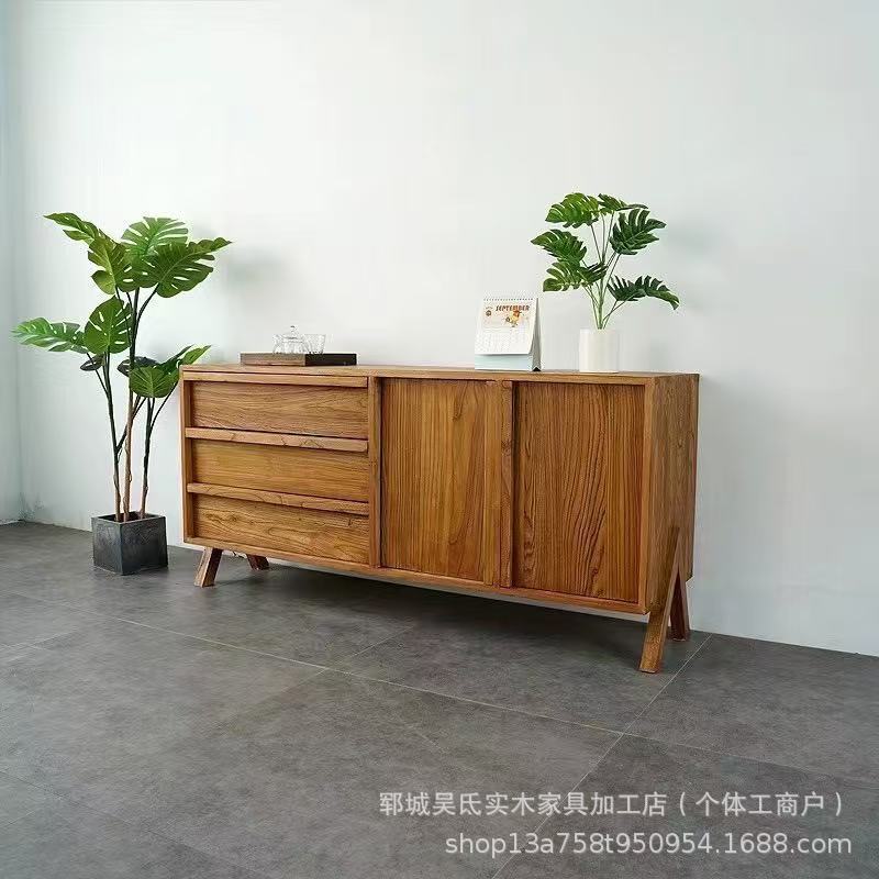 复古老榆木斗柜家居进门多功能玄关收纳柜批发老榆木餐边柜|undefined