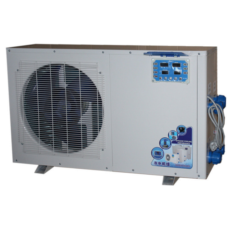 Fábrica de fuente de producción de refrigerador de tanque de pescado de dos mariscos, termostato de estanque de pescado, refrigerador de agua industrial de doble propósito