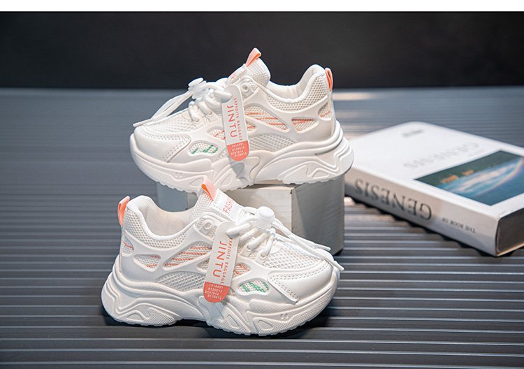 Atmungsaktive Mädchen Sneaker Aus Mesh, Leichte Schulturnschuhe_voghion.com