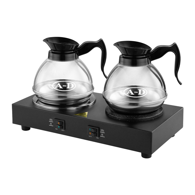 双头美式咖啡保温炉商用餐厅奶茶咖啡店全自动玻璃咖啡壶电热煲煮|undefined