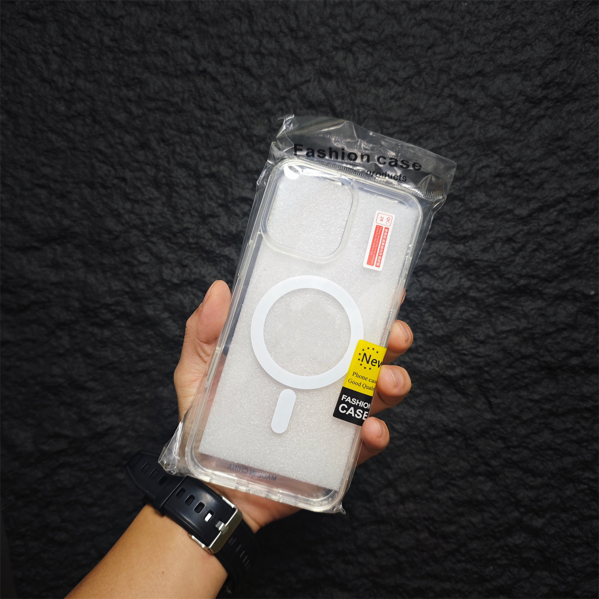 El iPhone 17 es compatible con la funda magnética transparente de acrílico para el Apple 16 Pro, modelo 15 transfronterizo, 17 Air, anticaídas y de moda.