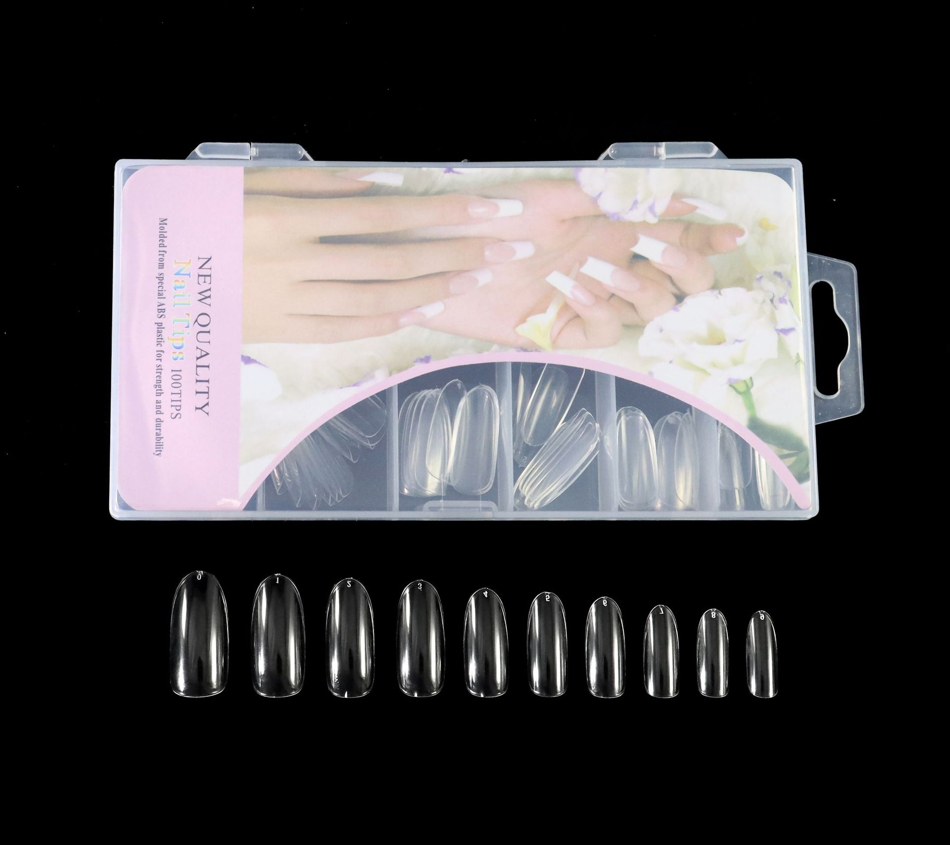 Uñas postizas de 120 piezas, transparentes, sin marcas, semi-completas, al por mayor