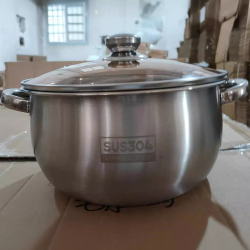 Special Offer: Thickened Pearl Soup Pot with Apple Color Glass Lid, Conical Pot, 24cm, Drop Ship