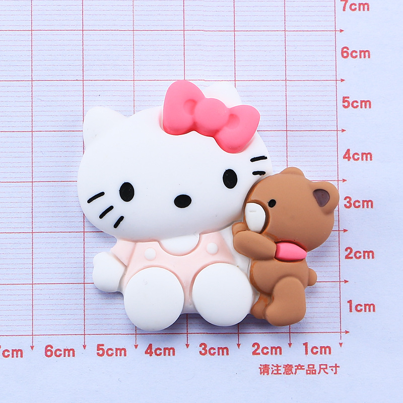 Carácter animal de dibujos animados tarjeta grande lindo DIY crema pegamento teléfono caso anillo de pelo tocado horquilla resina accesorios al por mayor