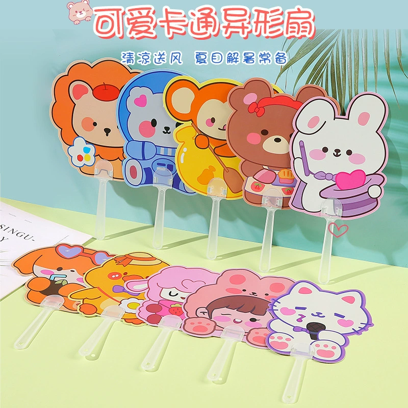 Симпатичные мультипликационные животные Форма Вентилятор креативная девушка маленький круглый веер для детей портативный летний прохладный вентилятор Студенческий подарок