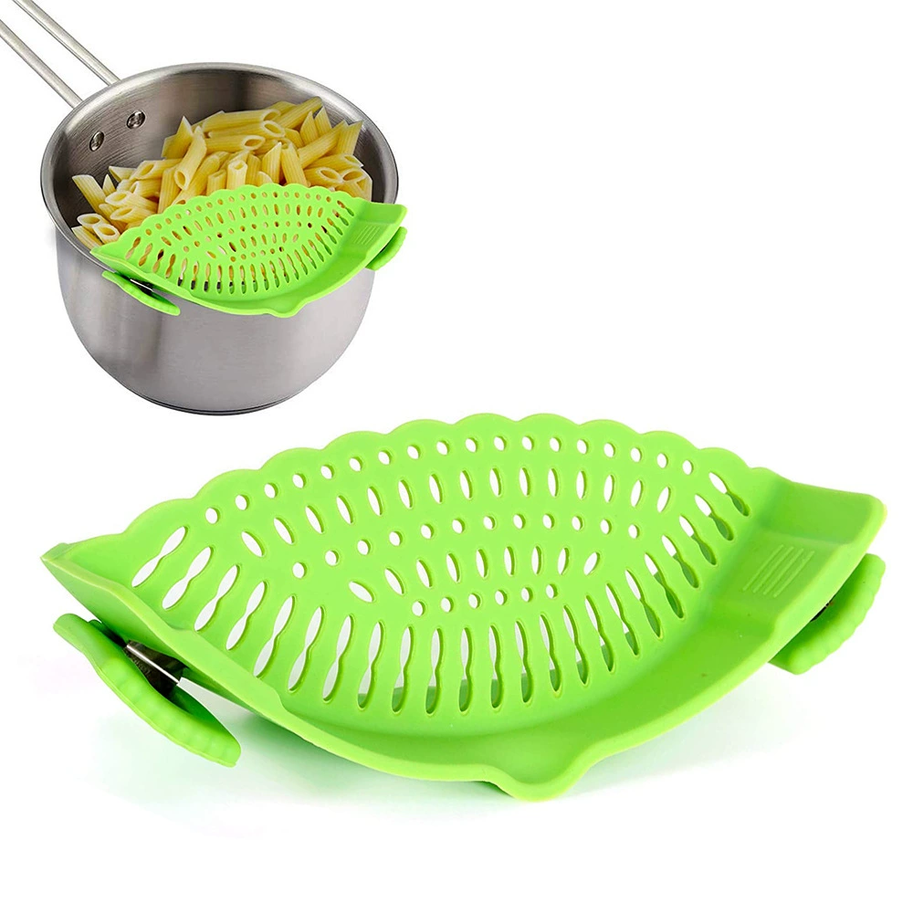 Многофункциональная корзина для слива бытовой кухонный гаджет Силиконовое устройство для слива края горшка силиконовая корзина для мытья риса и слива овощей
