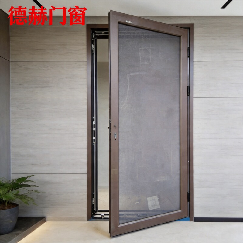 Shandong Jinan 304 Stainless Steel Sliding Screen Door with High Transparency, Mosquito-Proof, Cat-Scratch Resistant, Direct from Factory