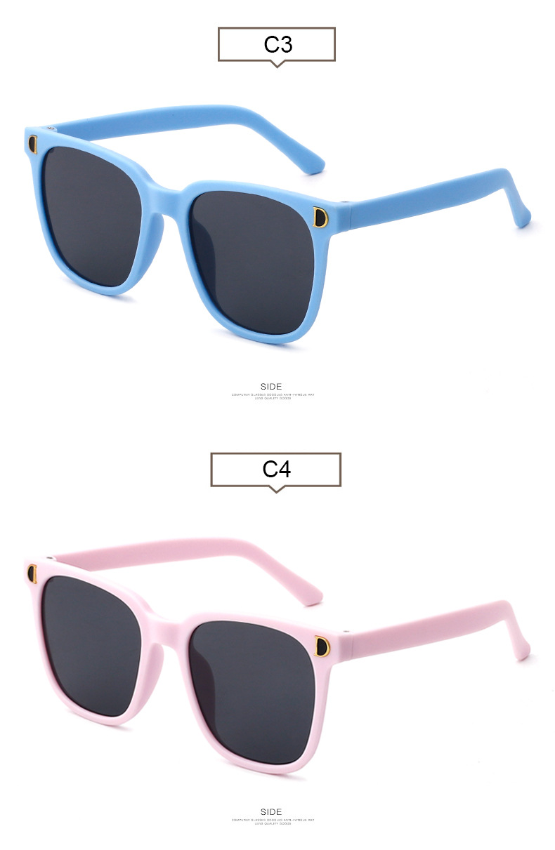 Fashion Solid Color Ac Round Frame Full Frame Kids Sunglasses display picture 3