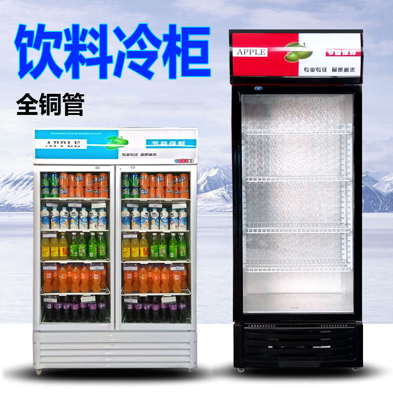 饮料展示柜冷藏柜保鲜双开门冷饮冷柜商用单门啤酒冰箱直冷铁管